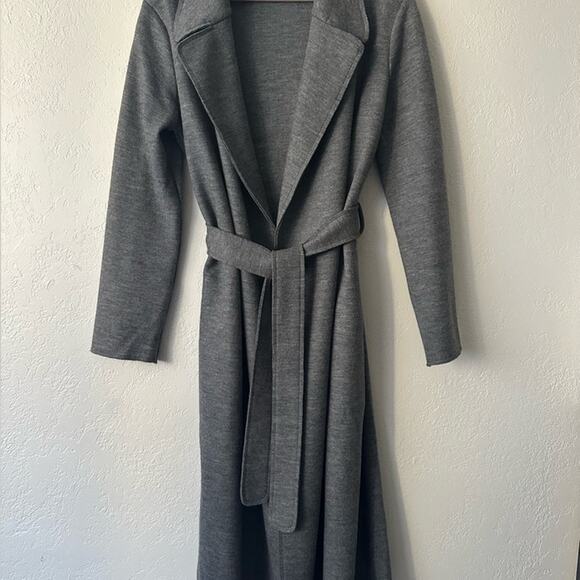 The Row Wool Trench Coat size S Gray Wrap Sash Tie - Picture 14 of 15
